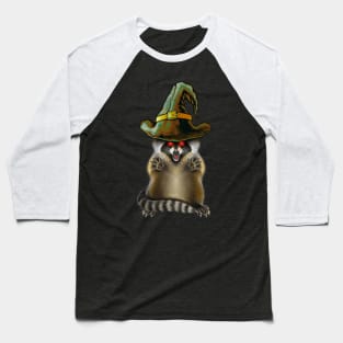 Raccoon Halloween Baseball T-Shirt